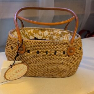 Woven Tan Handbag